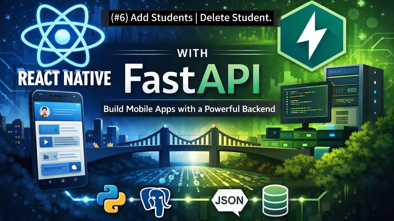 (#6) React Native framework in Pashto | Add Students | Delete Student.