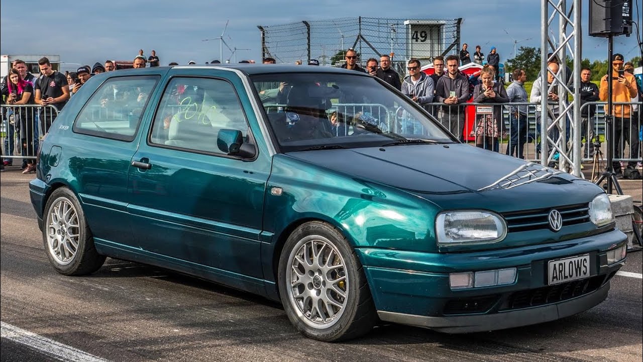 950hp Arlows VW Golf MK3 VR6 Turbo 301,75km/h @TTT Half Mile 25.09.2021