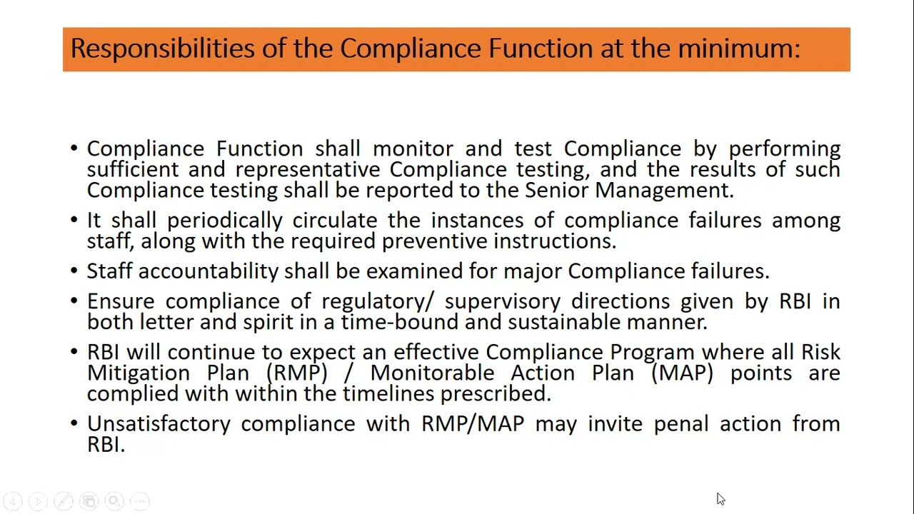 Responsibilities of the Chief Compliance Officer at NBFC-
