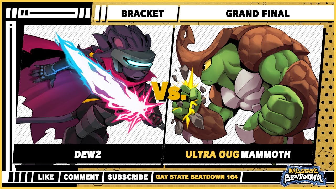 Gay State Beatdown 164 - Grand Final - Dew2 (Clairen) VS MAMMOTH (Kragg) - Rivals of Aether 2