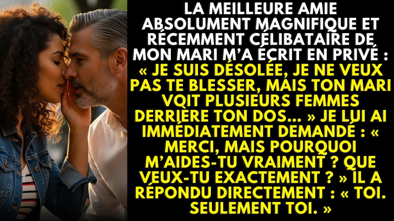 Son amie fraîchement célibataire m’avoue sa trahison… avant de murmurer : je te veux, toi seule