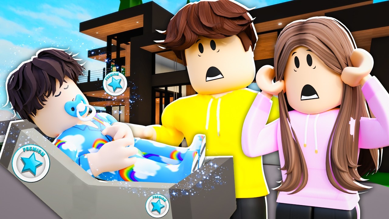 Znaleźliśmy PORZUCONE DZIECKO PREMIUM przed NASZYM DOMEM w BROOKHAVEN RP! 😲 (Historyjka Roblox)