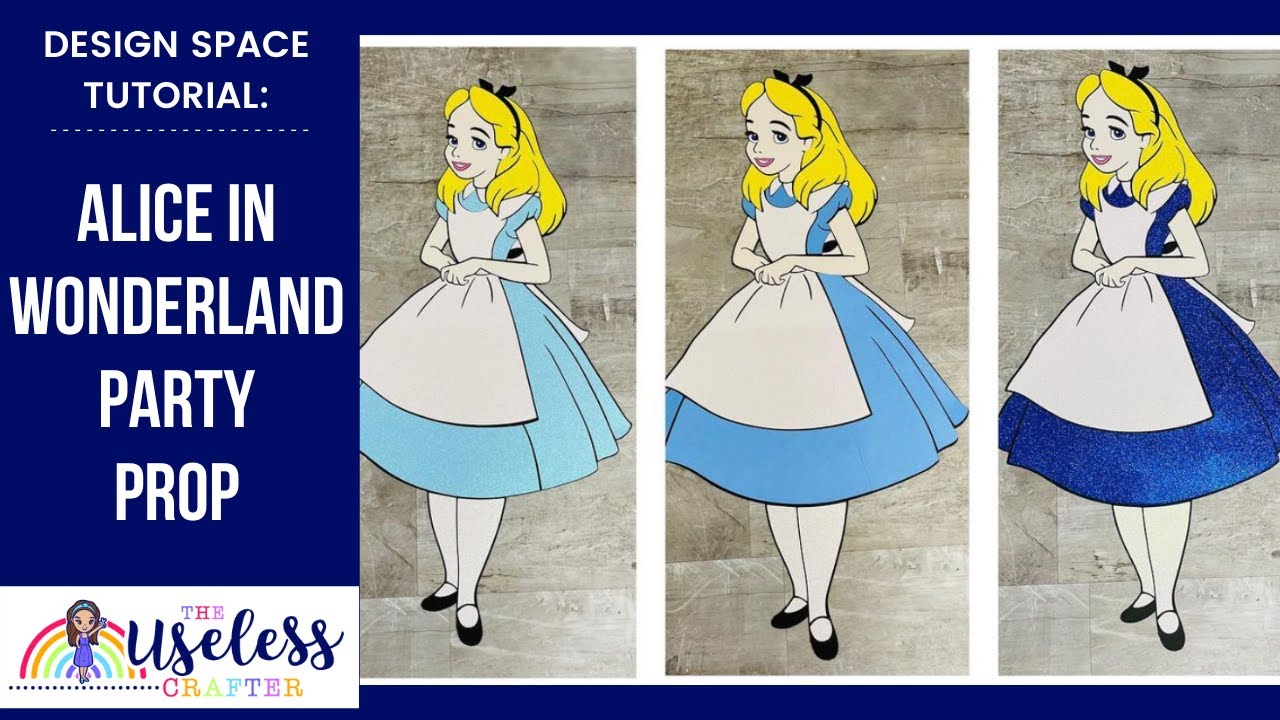 Cricut Design Space Tutorial:  Alice in Wonderland 30 inches Off the Mat/ Larger than mat