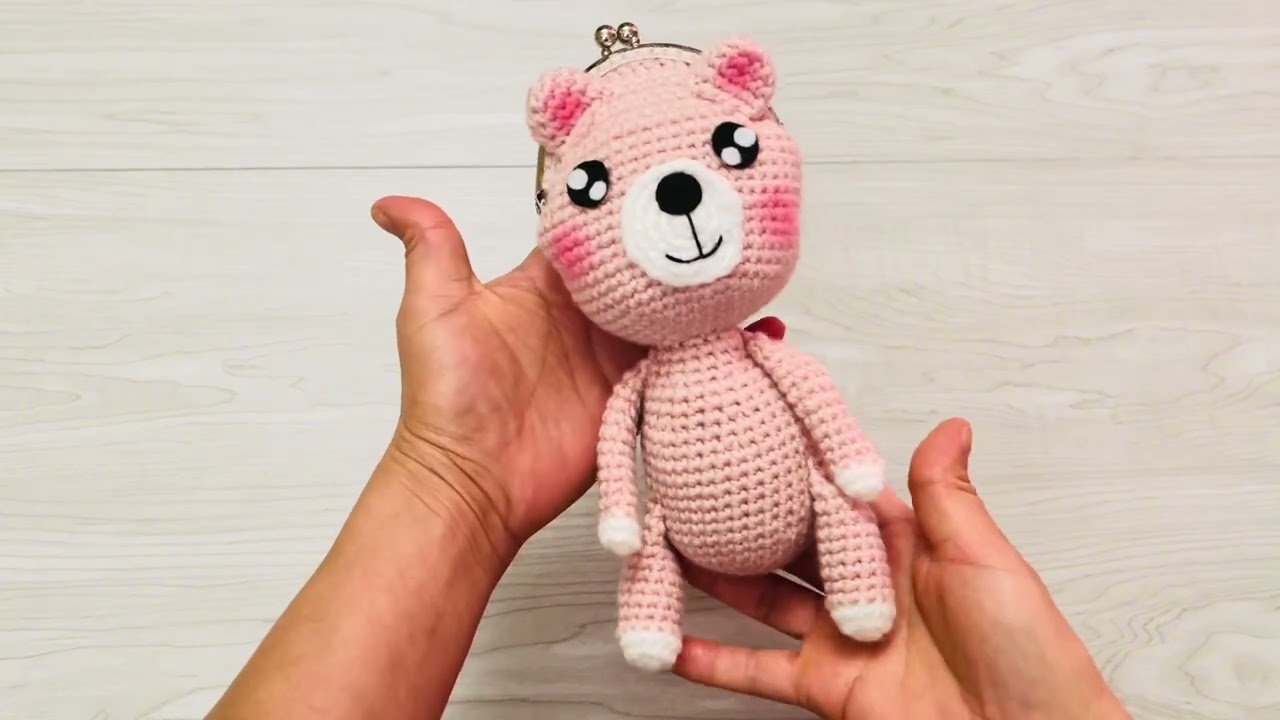 Monedero osito #tejidoacrochet  #amigurumi  #hechoamano 
