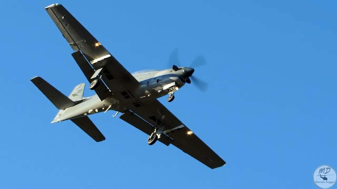 Arribo de IA-58 Pucara, IA-63 Pampa y Embraer 312 Tucano para el desfile aéreo del 9 de julio