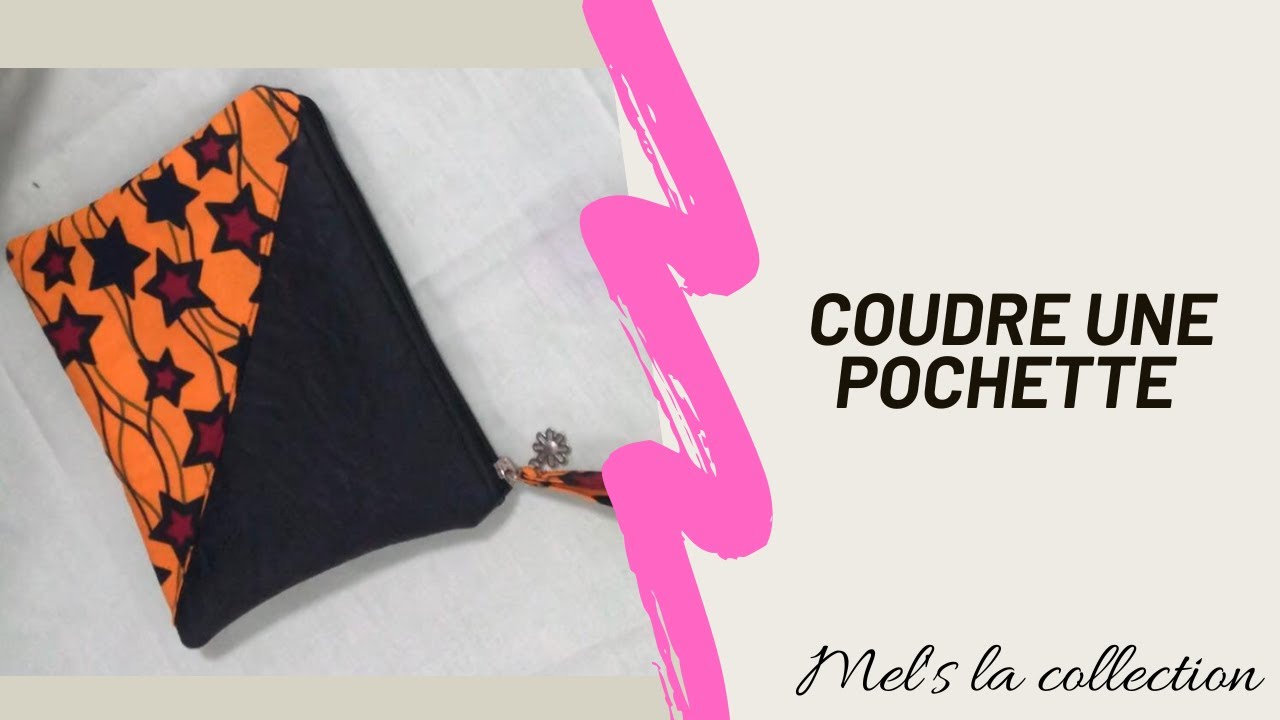 Coudre une pochette en Simili cuir et Wax #diy #tutorial #tutoriel