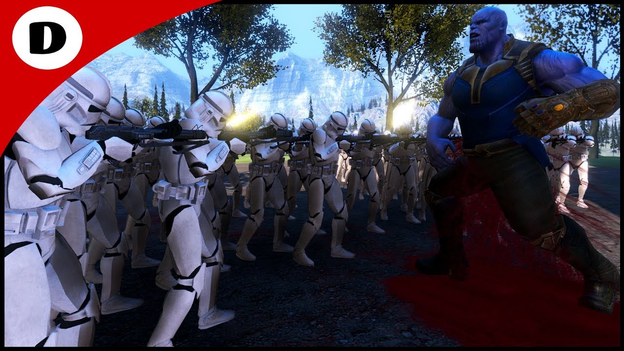 100,000 CLONE TROOPERS vs THANOS - UEBS: Star Wars Mod