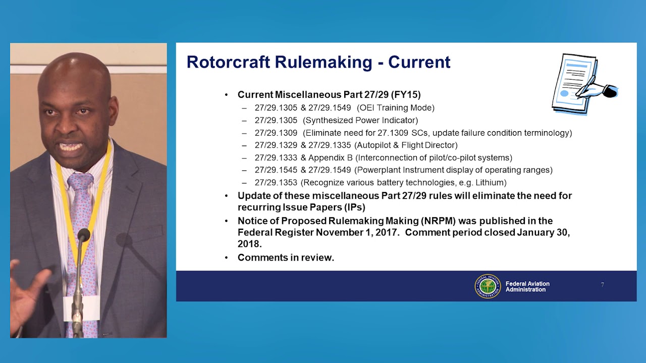 FAA Rulemaking and Policy update - 12th EASA Rotorcraft Symposium
