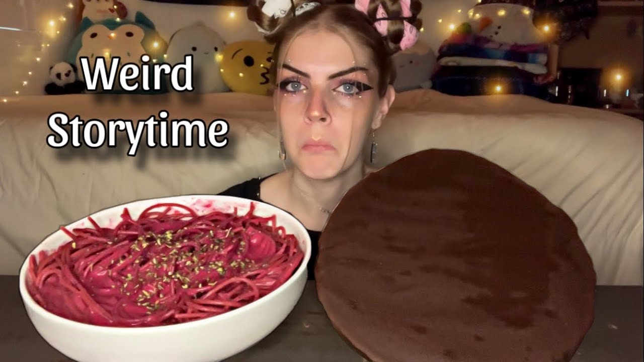 CREAMY PINK PASTA AND GIANT 'REESE'S' EGG MUKBANG! (Vegan)