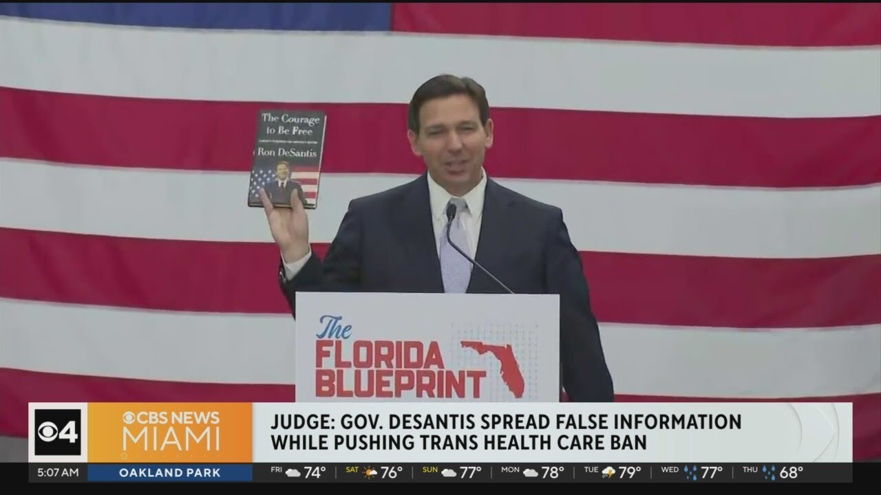 Gov. DeSantis spread false information when pushing trans health care bans, judge said