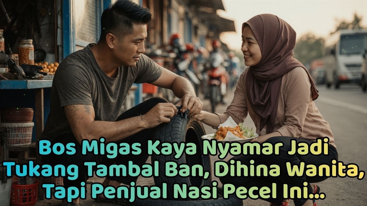 Bos Migas Kaya Nyamar Jadi Tukang Tambal Ban, Dihina Wanita, Tapi Penjual Nasi Pecel Ini....