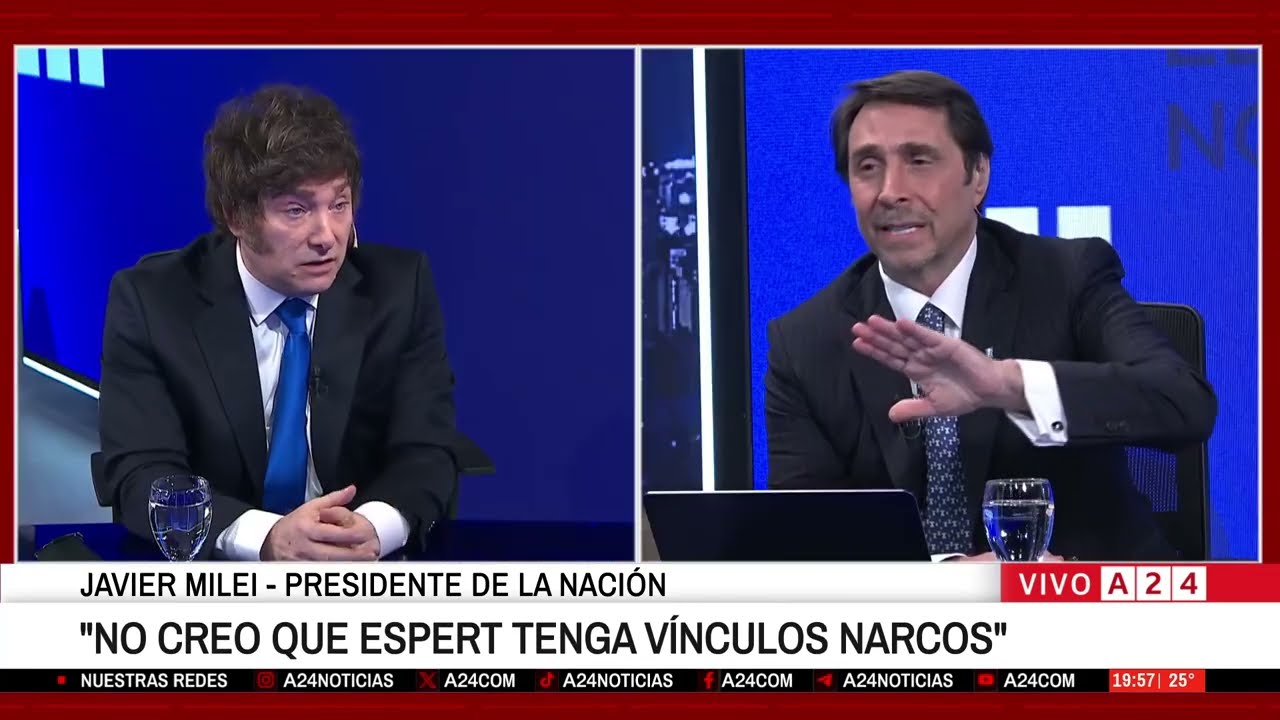 📢JAVIER MILEI CON EDUARDO FEINMANN: “NO CREO QUE ESPERT TENGA VÍNCULOS NARCOS”