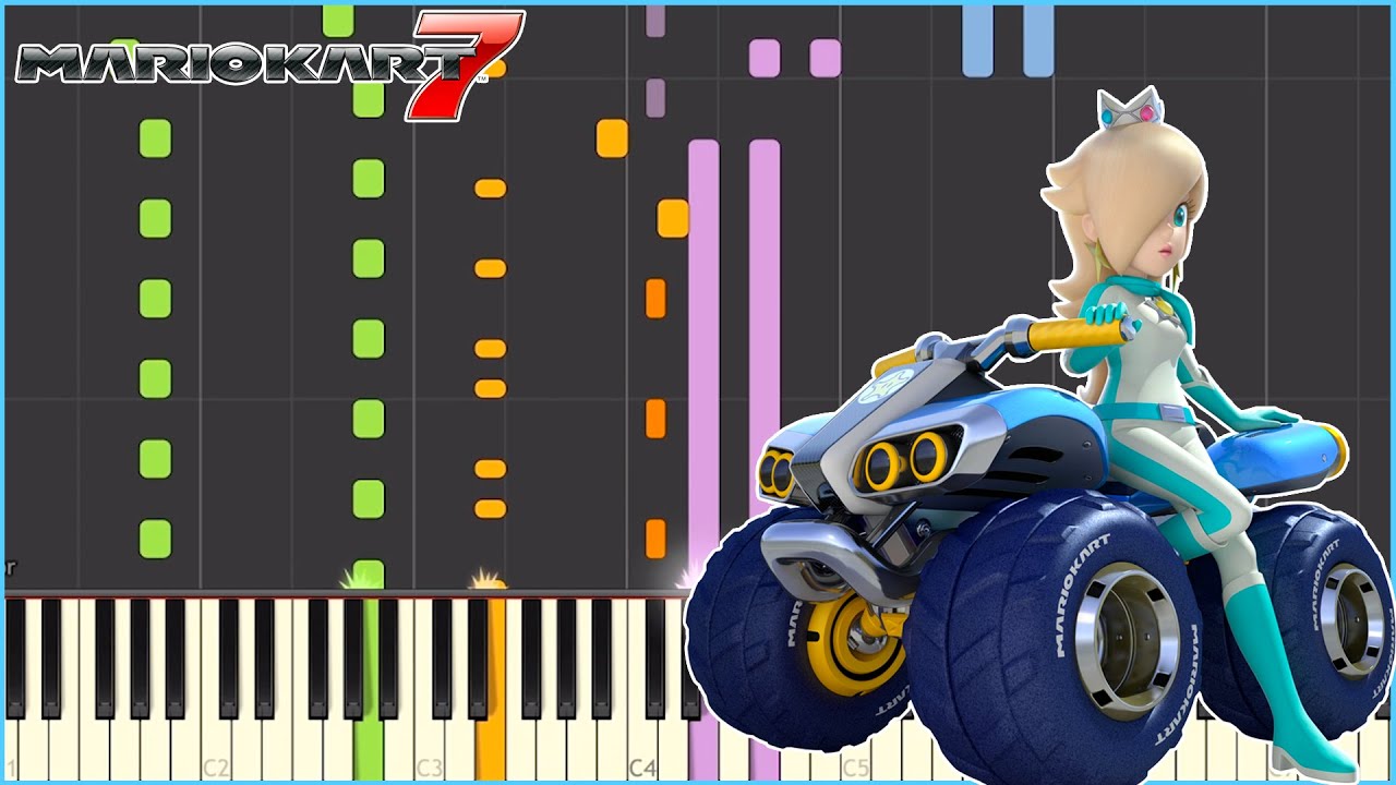 Rock Rock Mountain - Mario Kart 7 [Piano Tutorial] Synthesia MIDI ♫ マリオカート7 ロックロックマウンテン