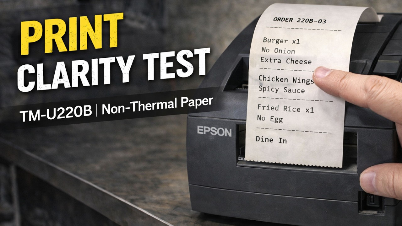 Epson TM-U220B Print Clarity Test | Non-Thermal Kitchen Order Readability