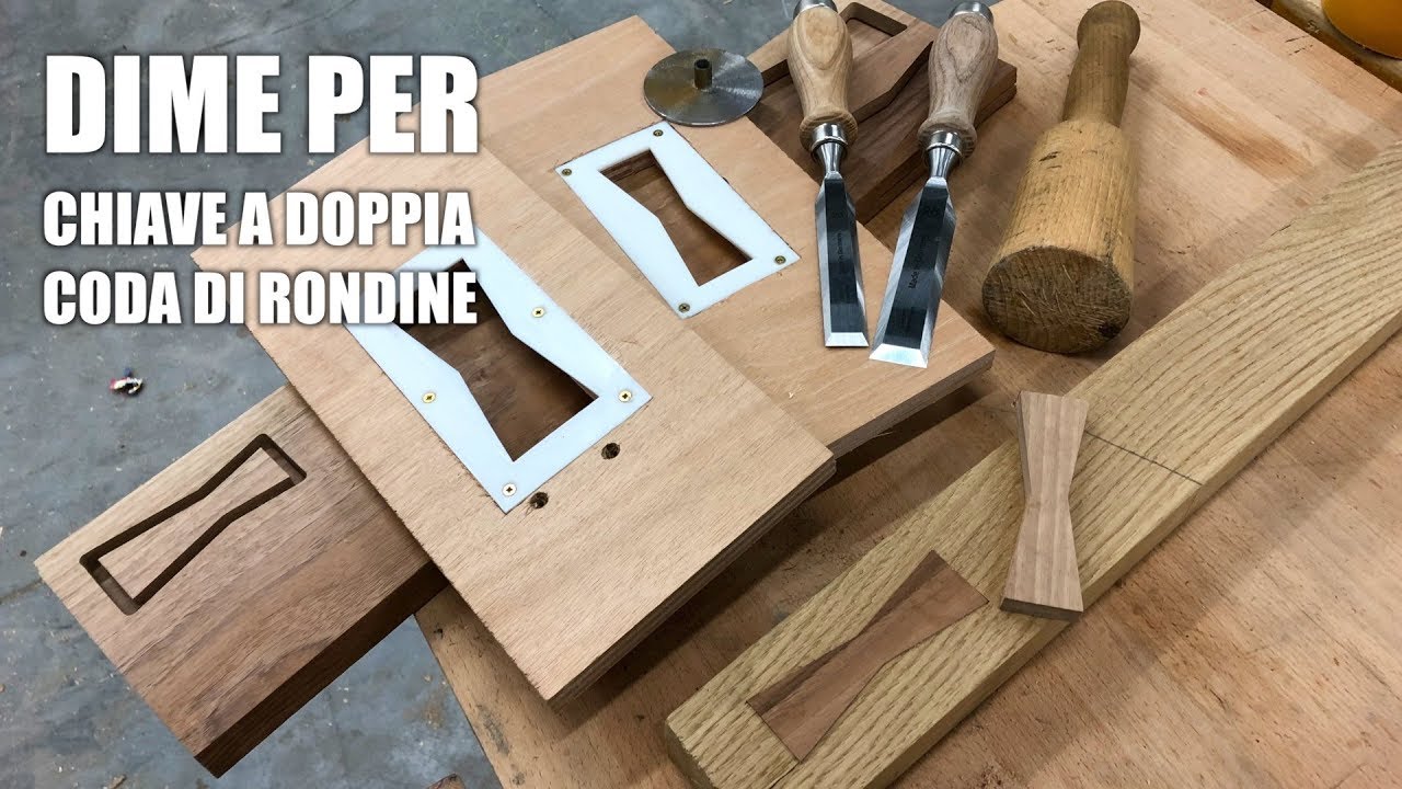 Dime per fresare cava e tassello a doppia coda di rondine - Lavorazione del legno e stampa 3D