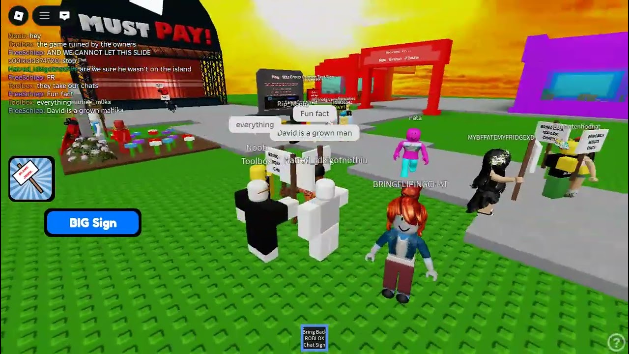 Roblox Chat Protest Gameplay