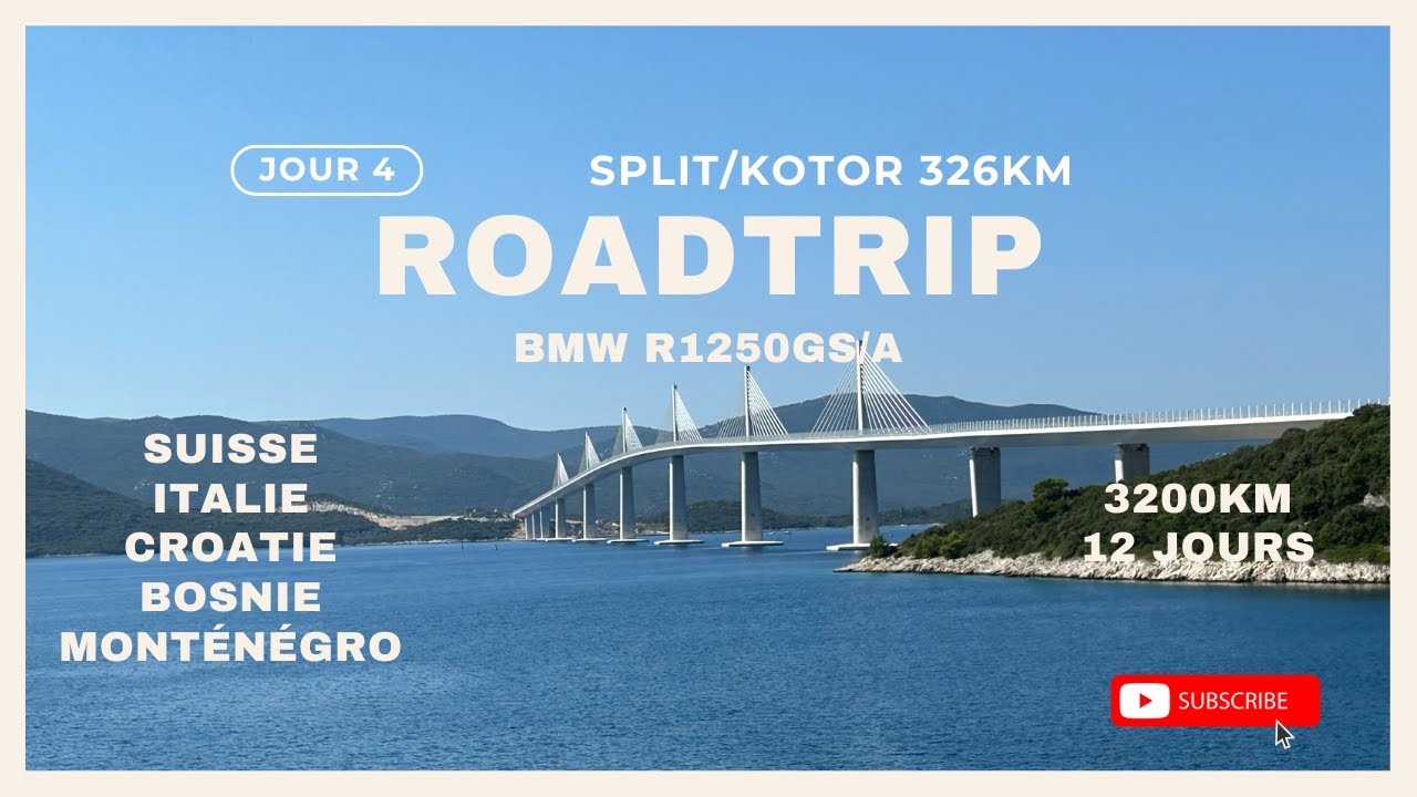 Los MOTEROS, Roadtrip Croatie, (Ep.04/12) - Split/Kotor - BMW R1250GSA #bmw #r1250gs #r1250gsa