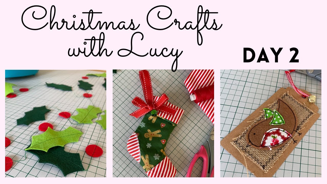 How to Sew a holly felt garland