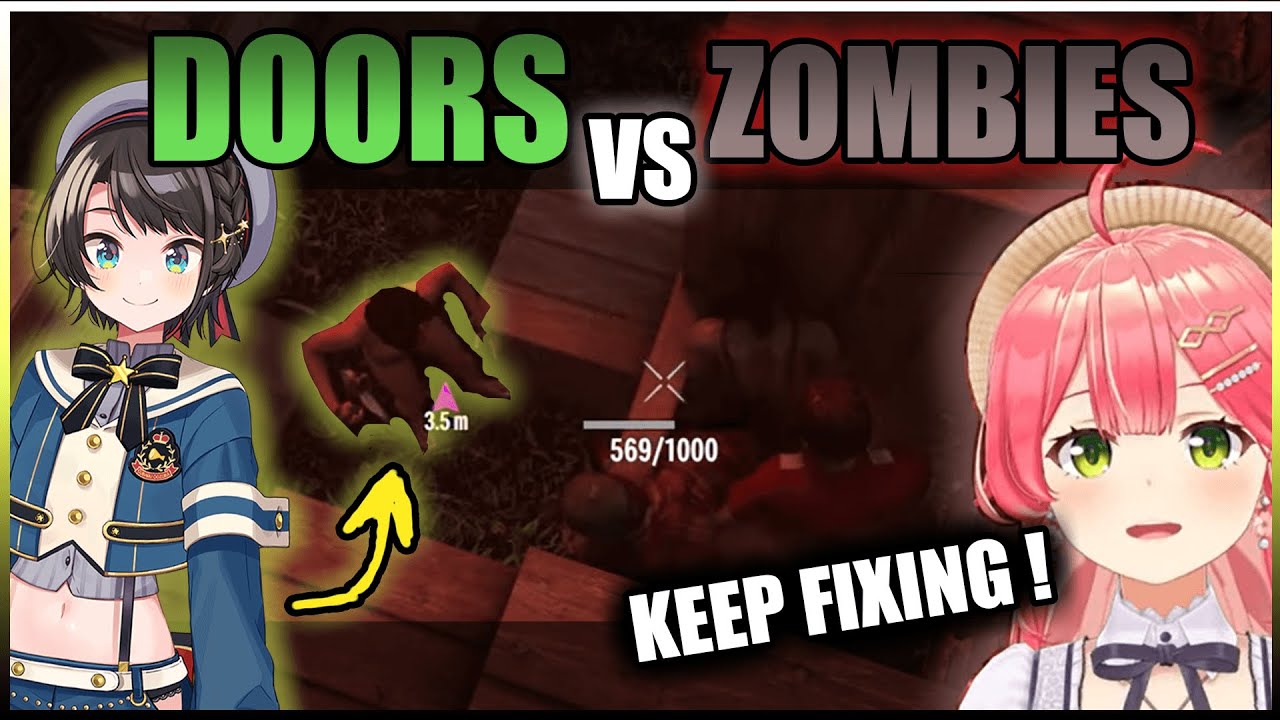 Mikochi and Subaru's Door Strategy Turned into CHAOS - Hololive 7 Days to Die Raid Funny Moments