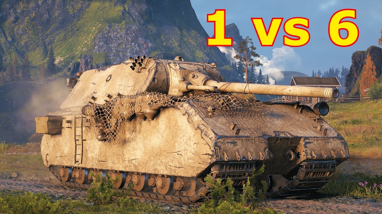 World of Tanks Maus -  Steel Monster In A 1 Vs 6.