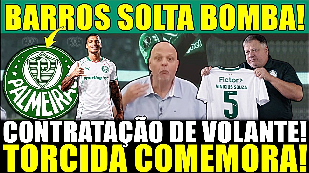 BARROS SOLTA BOMBA!! NINGUÉM ESPERAVA!  CONTRATAÇÃO DE VOLANTE! TORCIDA COMEMORA FELIZ DA VIDA!