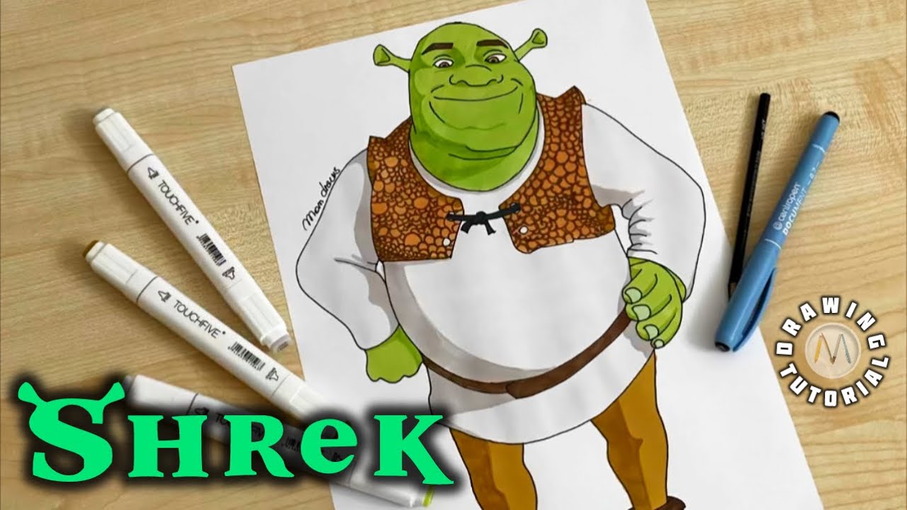 How to draw Shrek full body / Shrek drawing tutorial