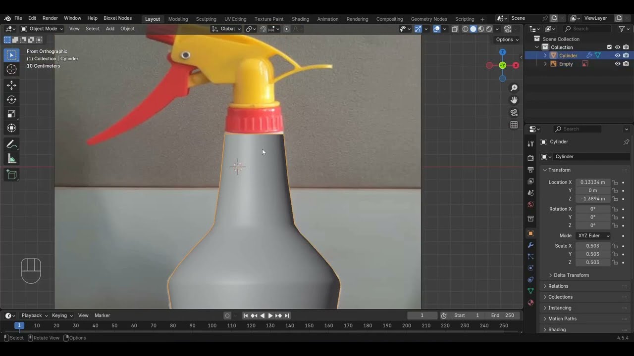 Spray Bottle Modeling in Blender | Beginners | Daily 3D Learning