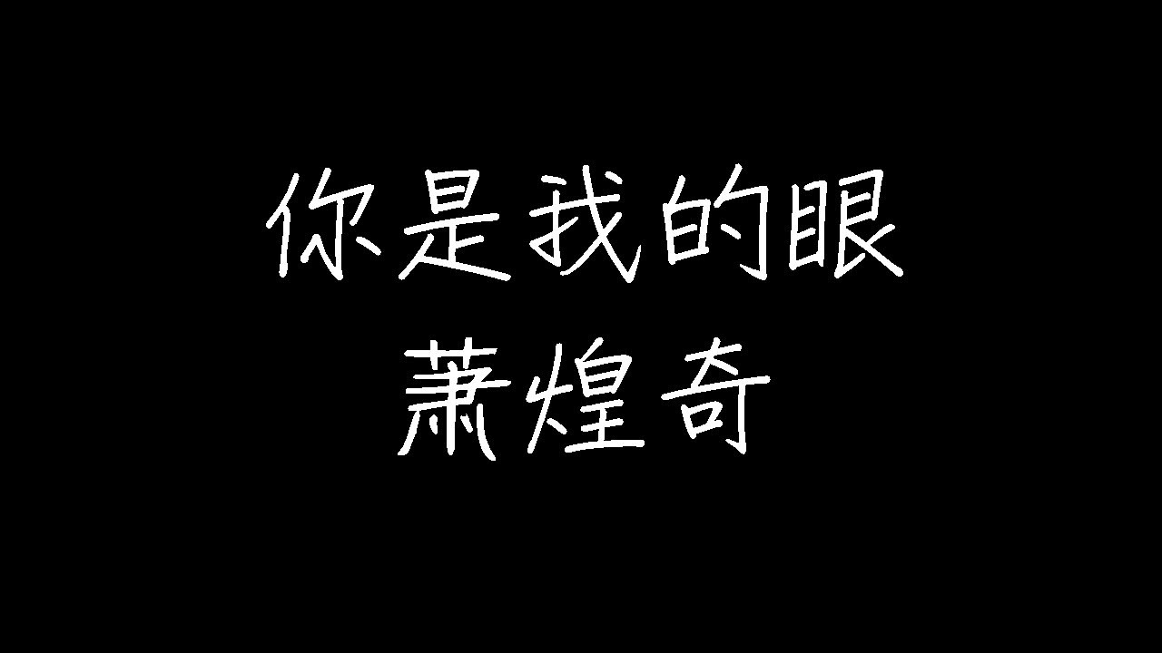 萧煌奇 - 你是我的眼 (动态歌词)
