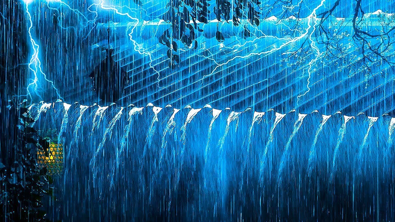 Hypnotize You and Drift into a Deep Sleep with Torrential Rain and Powerful Thunder in a Cozy Cabin