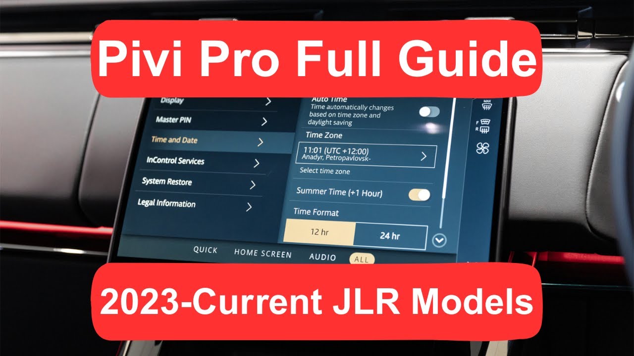 Land Rover / Range Rover Pivi Pro How To