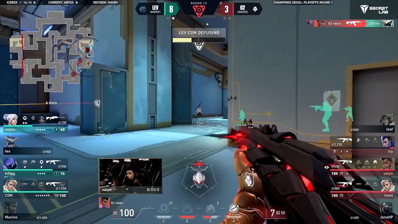 valyn SICK 4K with 1v2 CLUTCH 😲 | G2 vs. LEV - VALORANT Champions Seoul