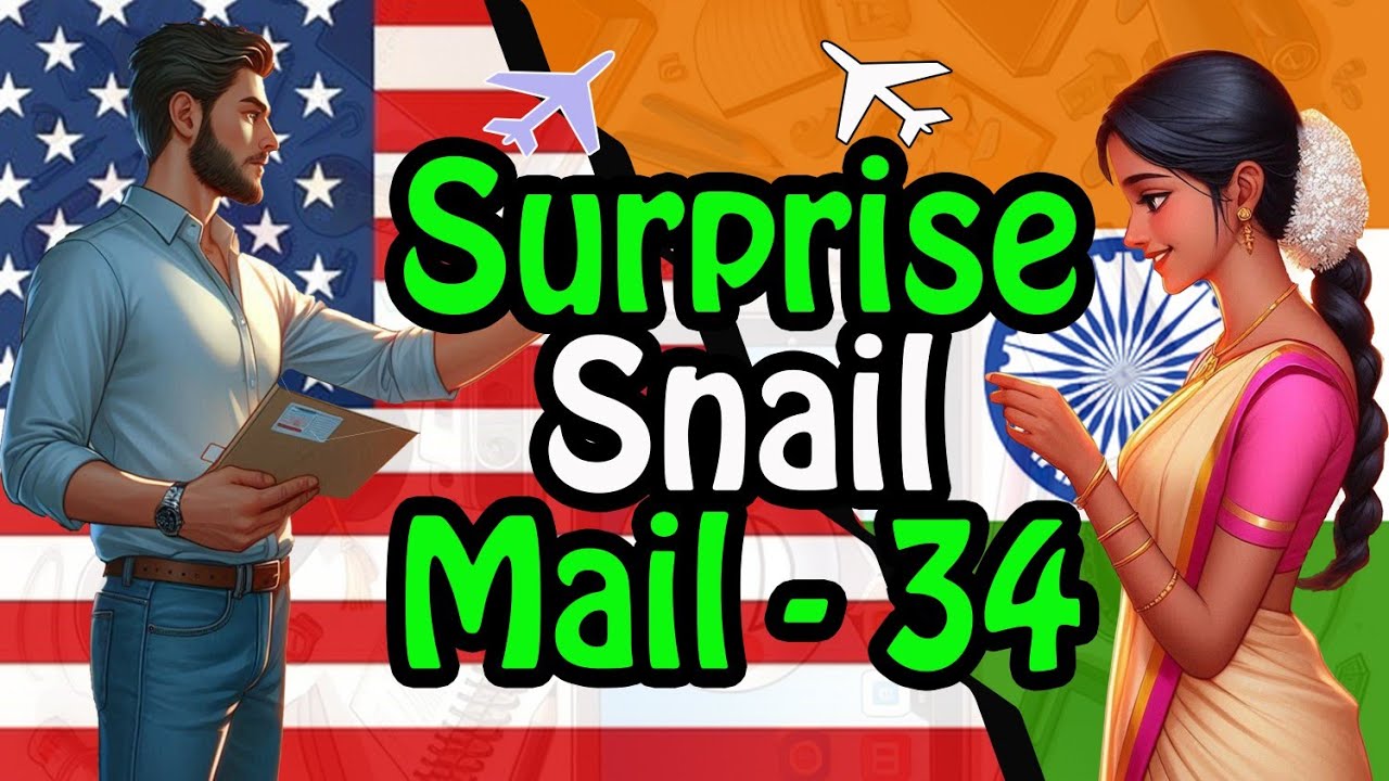 Birthday Surprise from USA Penpal Lester Martin! 🎉📨 ASMR Snailmail Unboxing! 🇺🇸🇮🇳