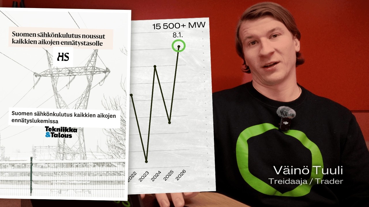 2016 vs 2026: Miten sähkönkulutusennätykset eroavat toisistaan? Treidaaja kertoo.