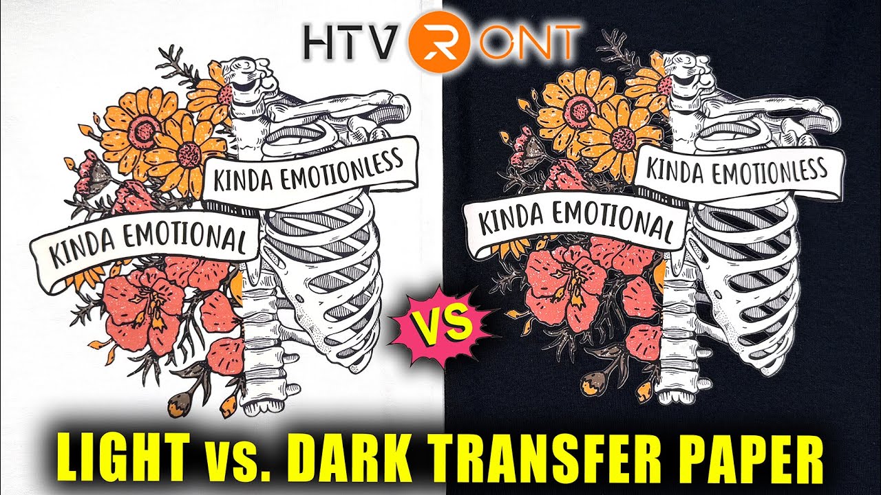 HTVRONT: LIGHT VS. DARK TRANSFER PAPER (+ WASH TEST!) || Lucykiins