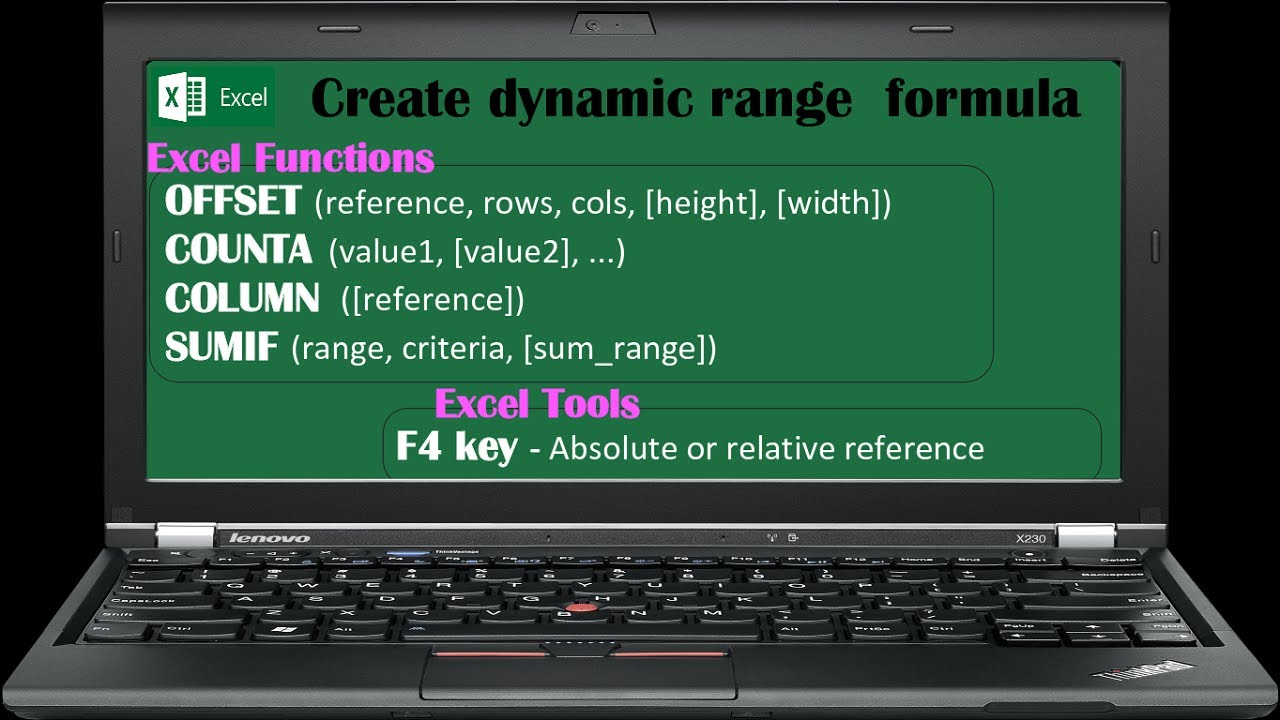 Create dynamic range formula - Excel function Offset with COUNTA or Index with COUNTA