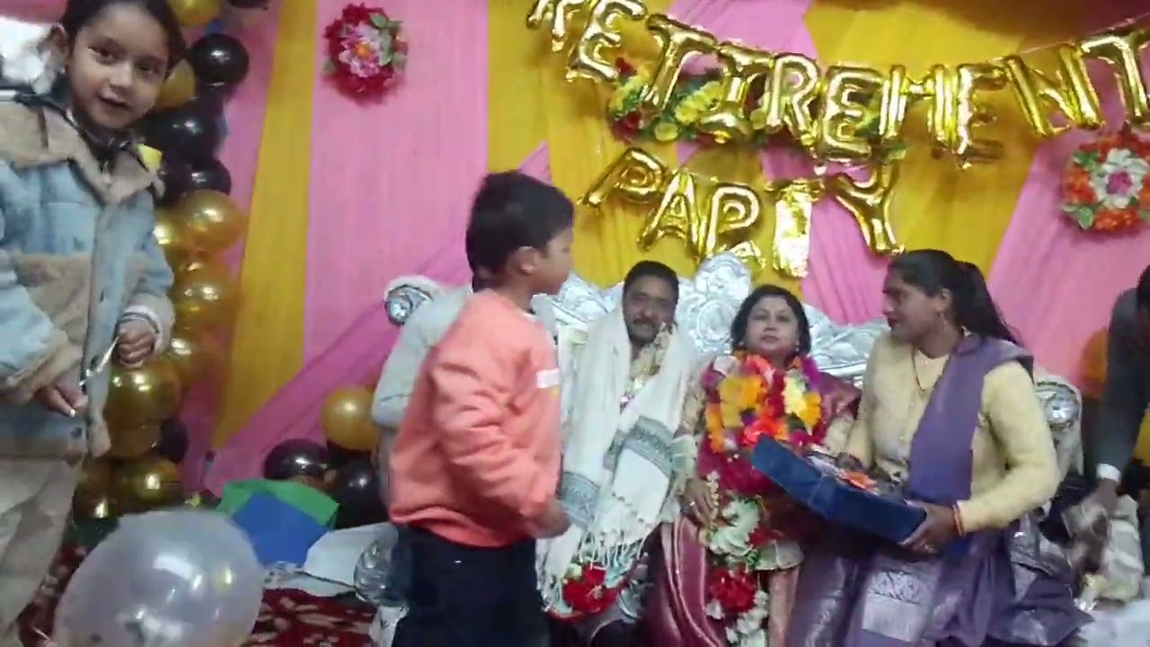 Tauu ji ki retirement party  🎉🥳🎉🥳