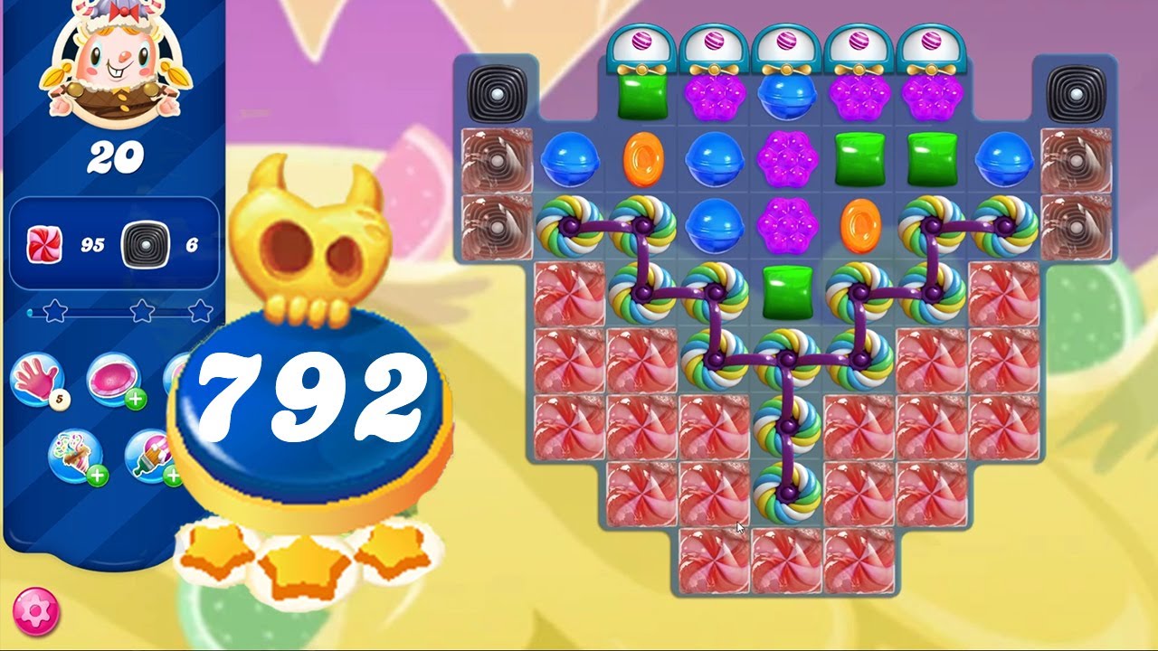 Candy Crush Saga Level 792 || Super Hard Level || No Boosters || 3 Stars 🌟🌟🌟