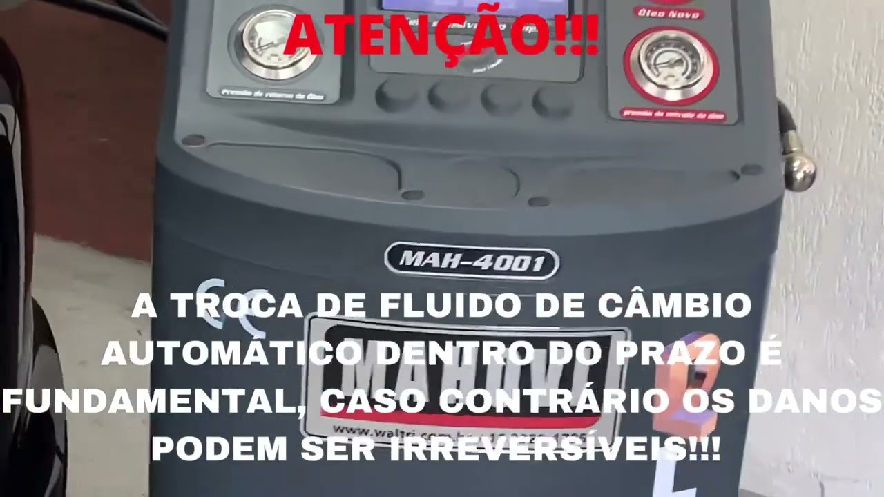 TROCA DE FLUIDO DE C&Acirc;MBIO AUTOM&Aacute;TICO COM M&Aacute;QUINA.