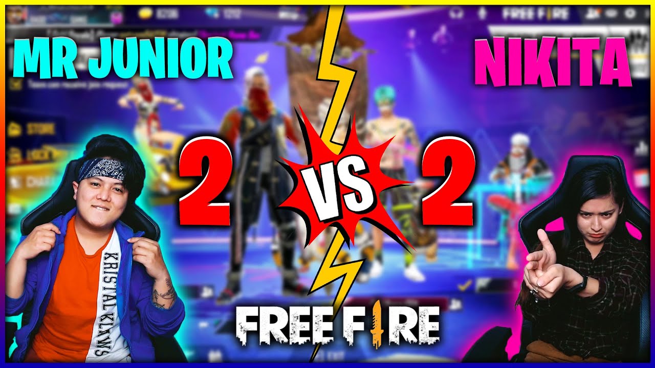 2 v 2 BROTHER SISTER CUSTOM CS | MR JUNIOR | GARENA- FREEFIRE