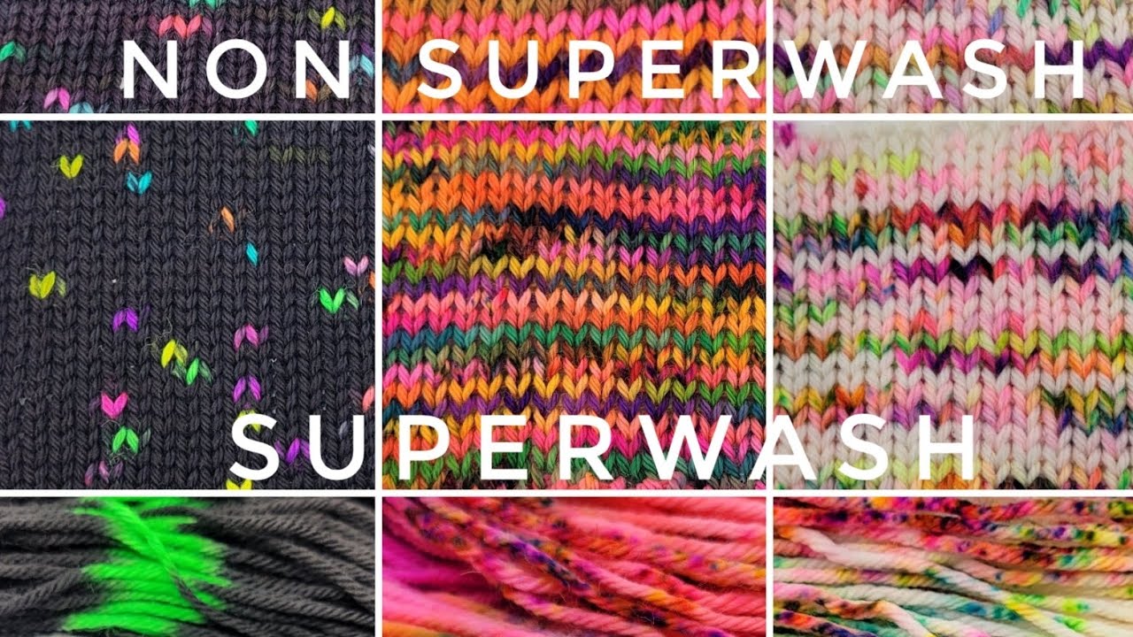 {Technique Study} Superwash vs Non Superwash Dyed Together as a Speckle, Kettle Dye and Resist Dye
