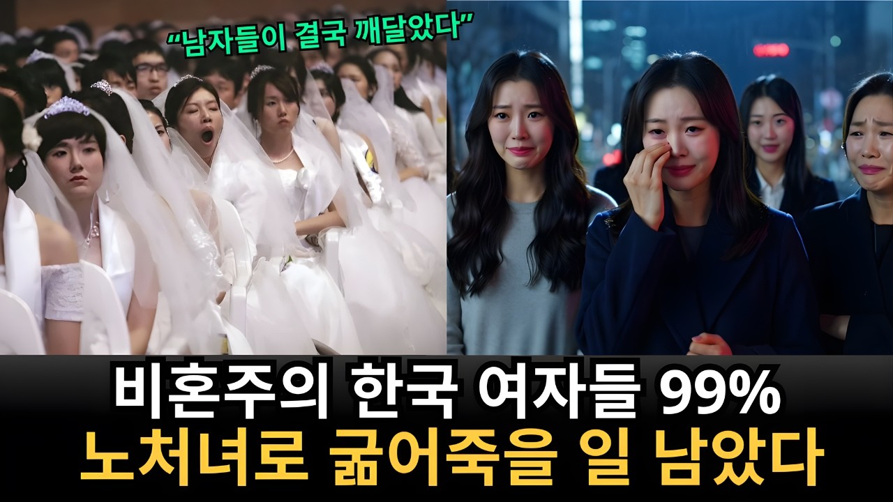 “남자들이 결국 깨달았다” 비혼주의 한국 여자들 99% 노처녀로 굶어죽을 충격적인 진짜 이유