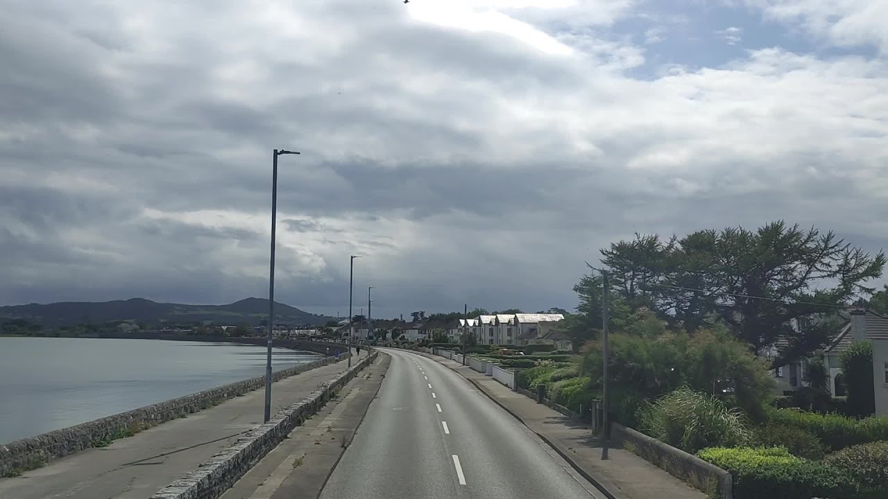 Dublin Bus 102 Scenic Coast Ride: Malahide to Sutton Station (upper deck view)