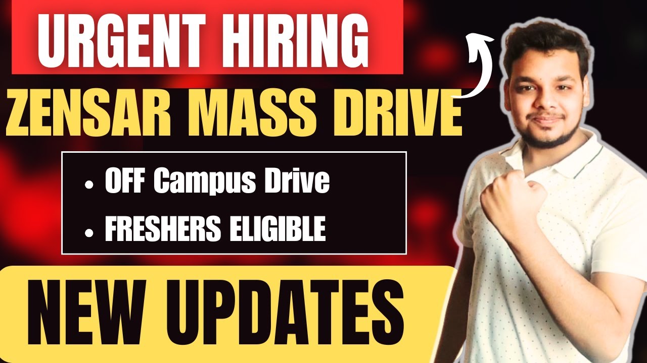 Zensar Mass Drive 2025 | Off Campus Drive for Freshers | Latest Hirings | New Job Updates
