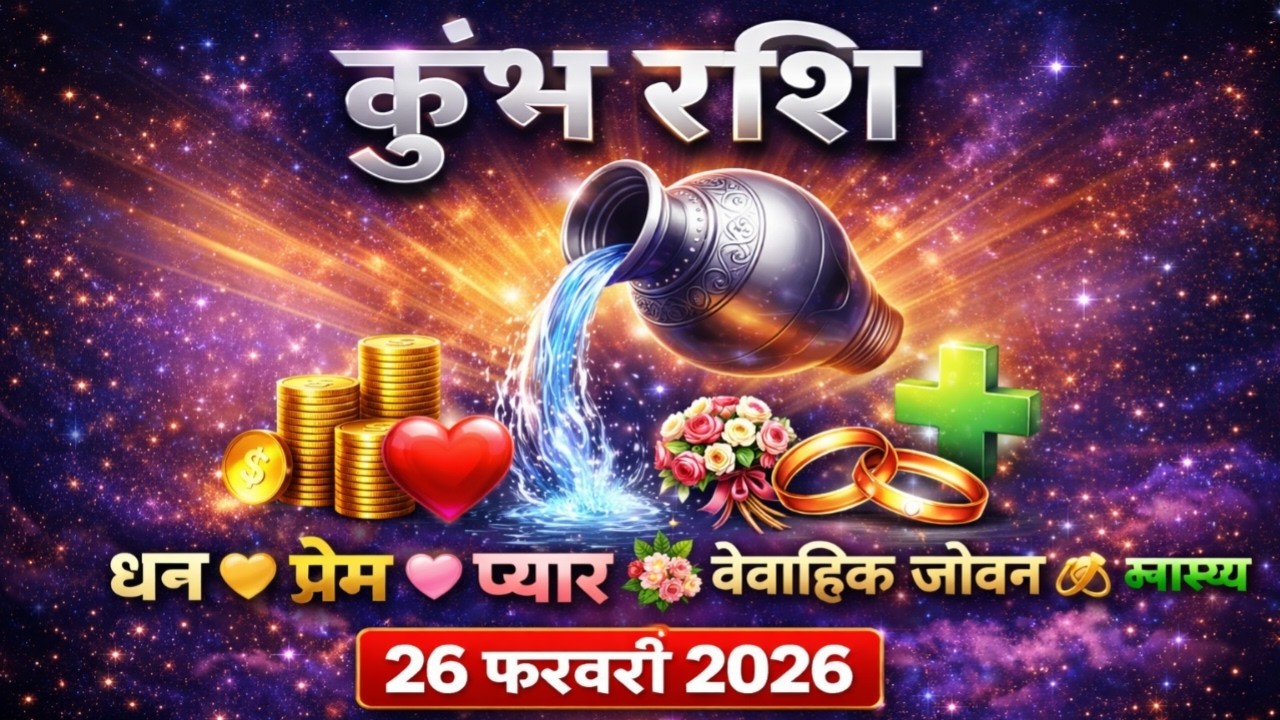 कुंभ राशि आज का राशिफल | कुंभ Rashi 26 February2026 | Aquarius Horoscope