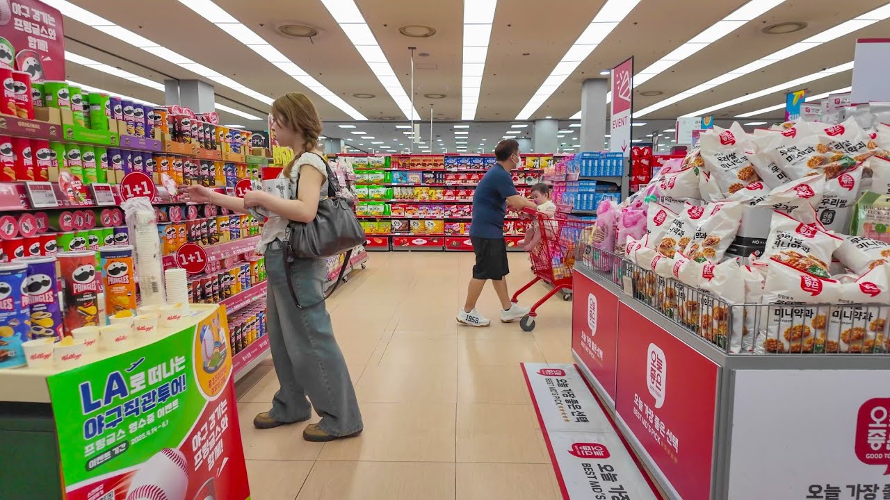 Supermarket Shopping in Seoul, Lotte Mart Seoul Station 4K Virtual Tour