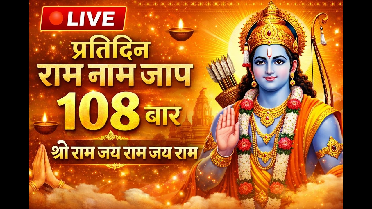 🔴 LIVE: जय श्री राम जाप | दिन की शुरुआत करें भगवान के नाम से 🙏🚩