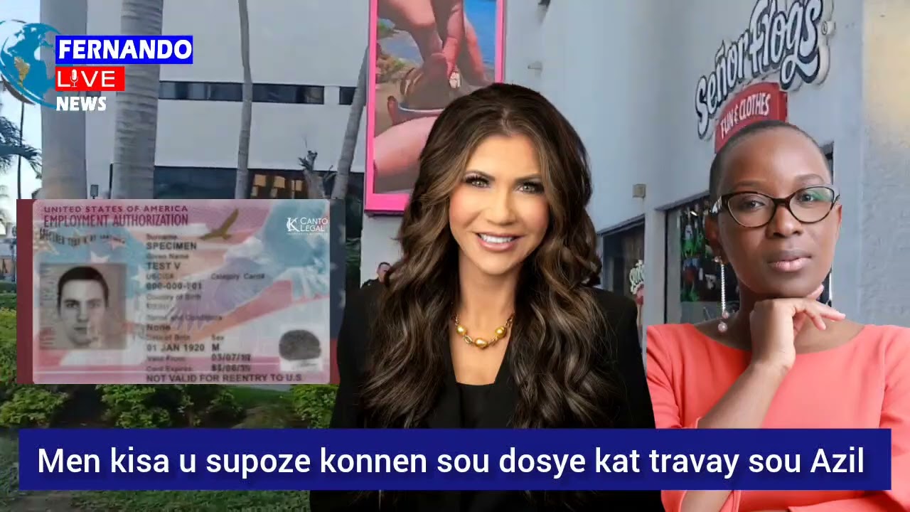 🔥🚨⛳🇭🇹🇺🇸🔥Men kisa  ou sipoze konnen sou dosye kat travay sou Azil. Koute Mèt la ak Atansyon