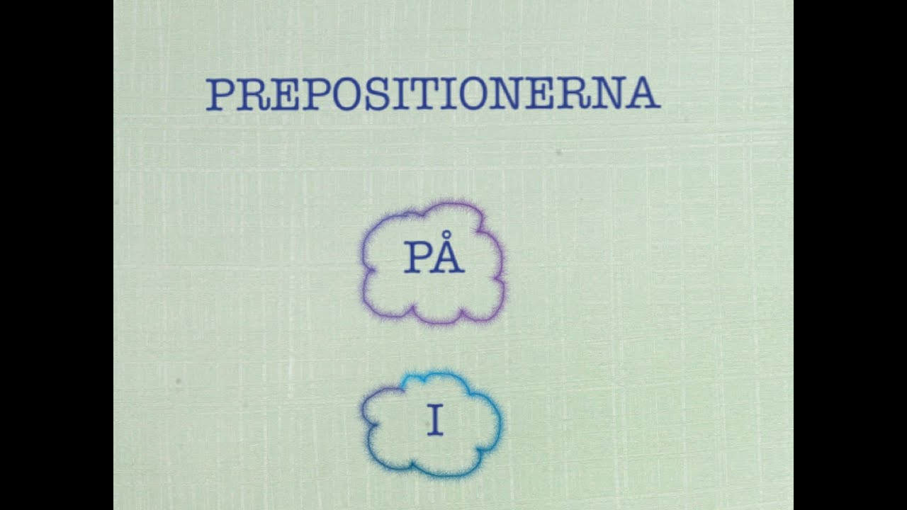 Sfi - Prepositionerna 