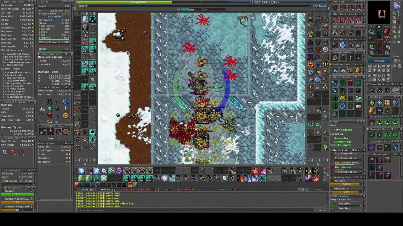 Tibia MS 550 - Winter Court (Elfo de Gelo) - 4.2kk RAW