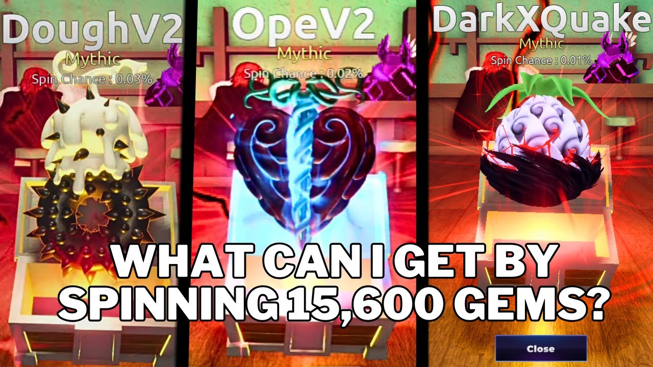 SPENDING 15K GEMS FOR THE NEW MYTHIC 0.02% OPEV2 FRUIT [FRUIT BATTLEGROUNDS]